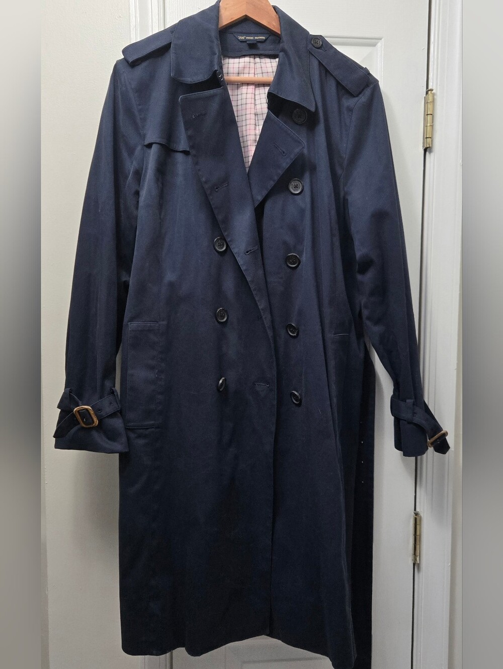 Classic Double-Breasted Navy Trench Coat